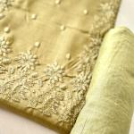 Unstitched churidar silk material