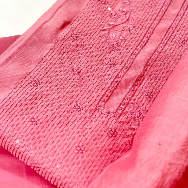 Unstitched churidar silk material