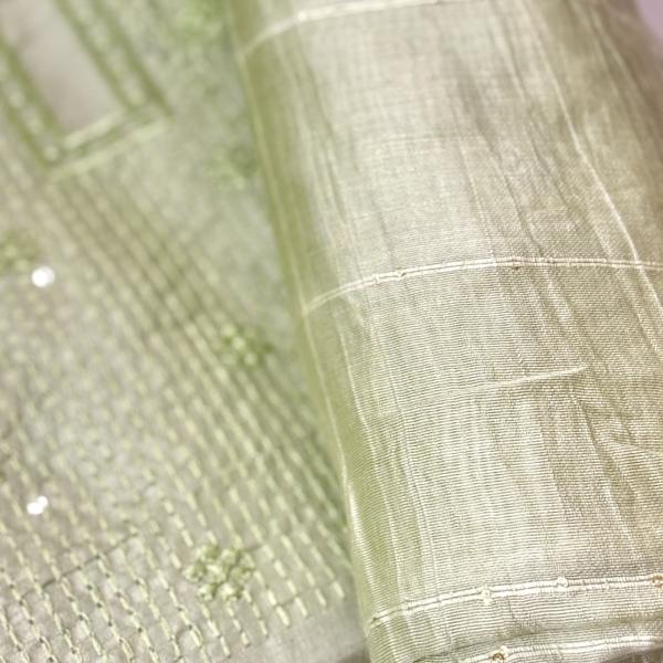 Unstitched churidar silk material