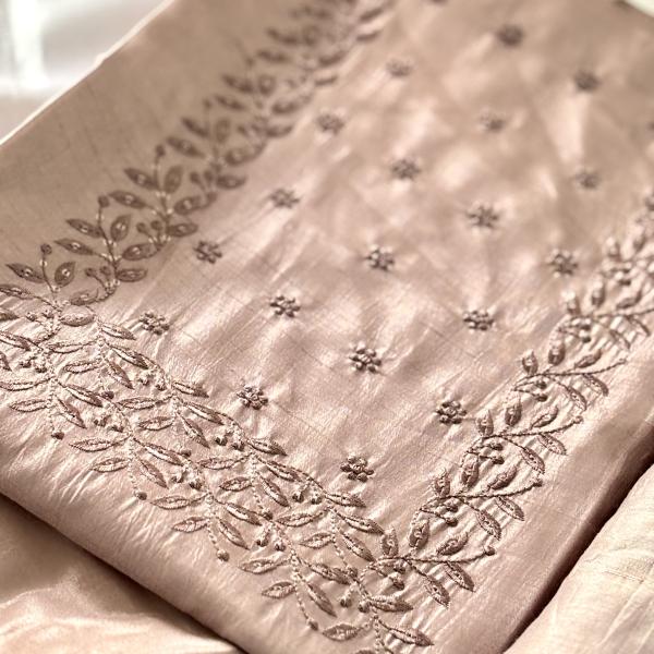 Unstitched churidar silk material