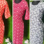 Pack of 3 Multi coloured Slitted Kurti Top for women