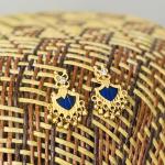 Gold Plate traditional Palakka jhumka earrings for women
