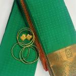 Pure Soft Silk saree with Rich borders and attached blouse piece