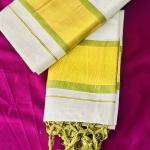 Kerala traditional KASAVU SETTU MUNDU(Half saree)