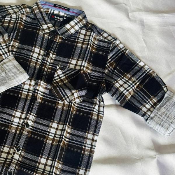 Full sleeve casual check shirts for kids